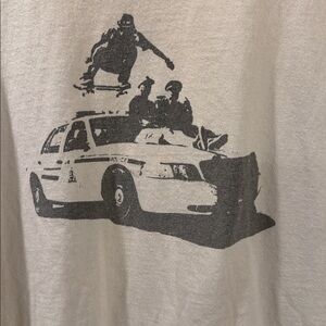 Vintage 90s rat city skateboards Yellow Rat Bastard NYC Skateboard Cop XXL